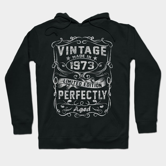 Vintage 1973 Perfectly 47th Birthday Gifts 47 Years Old Hoodie by semprebummer7